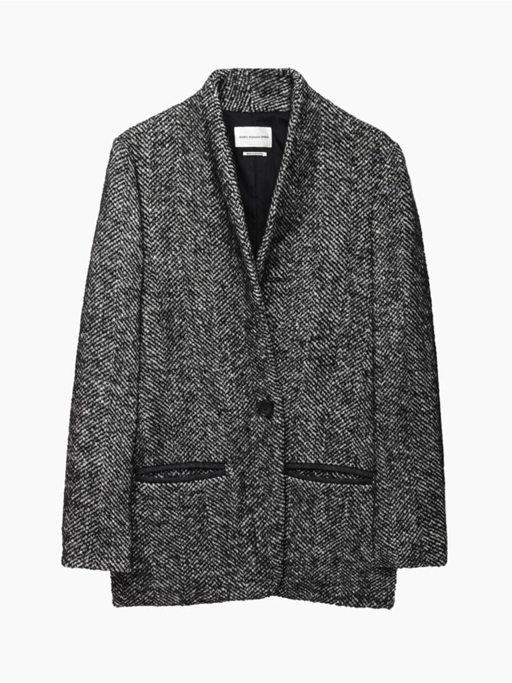 Isabel Marant Étoile Denver Short Herringbone Coat